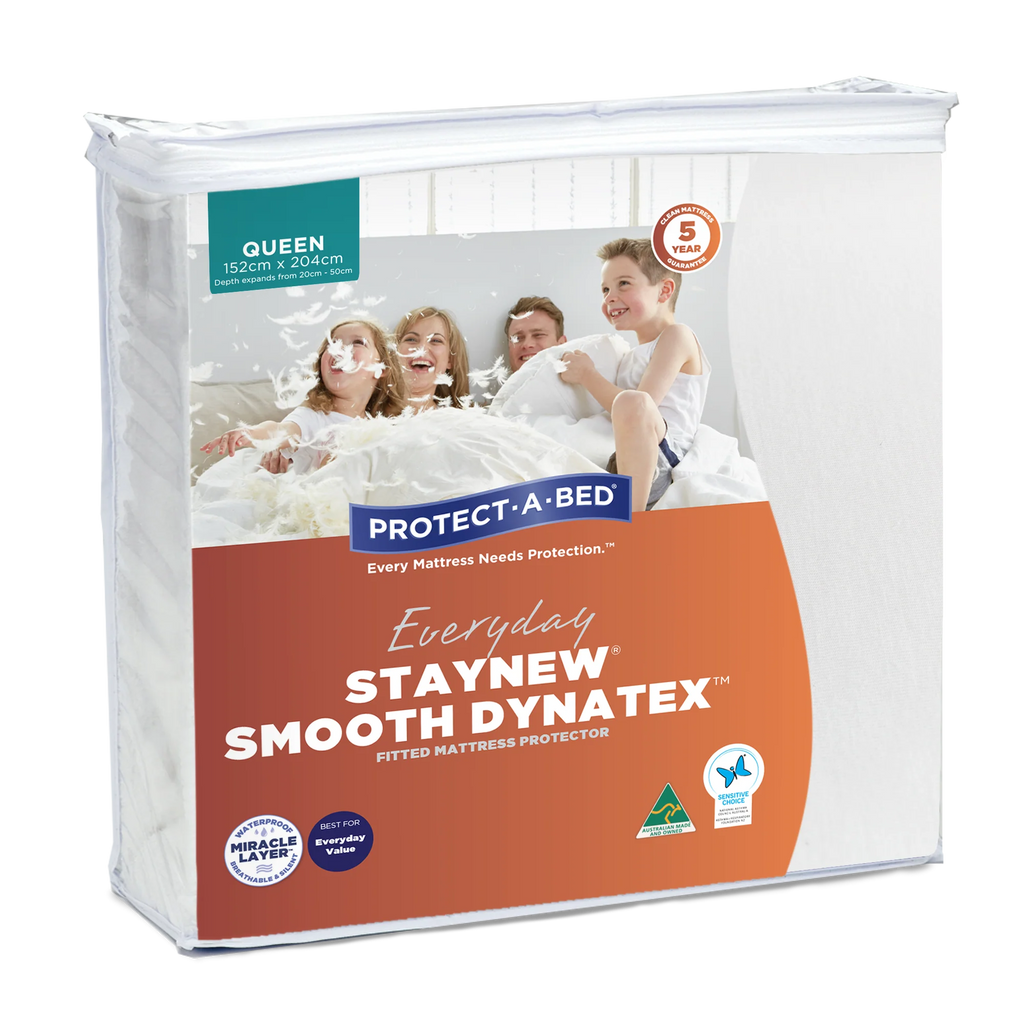 Protect-A-Bed Staynew Smooth Dynatex Fitted Waterproof Mattress Protector