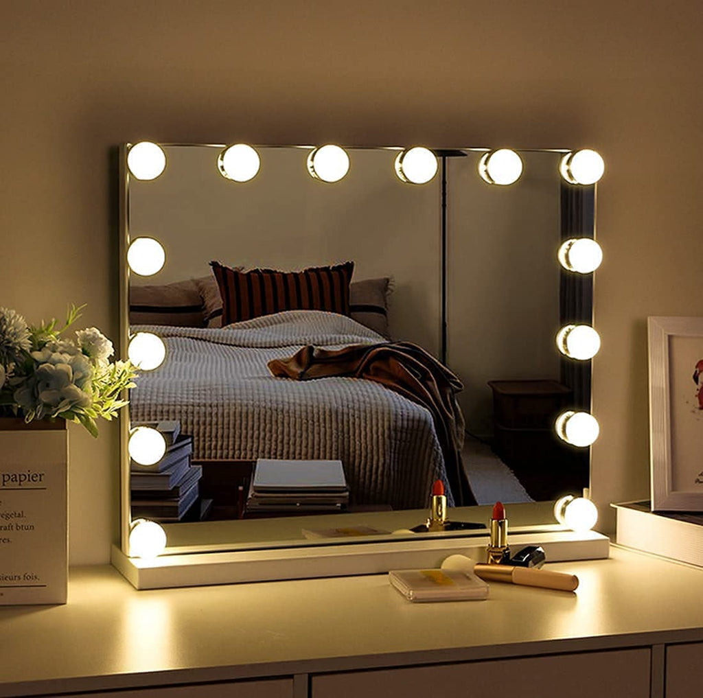 Vanity Style LED Makeup Lights Mirror 3 Color Modes Lights Dimmable Bulbs in Malaga Perth Western Australia