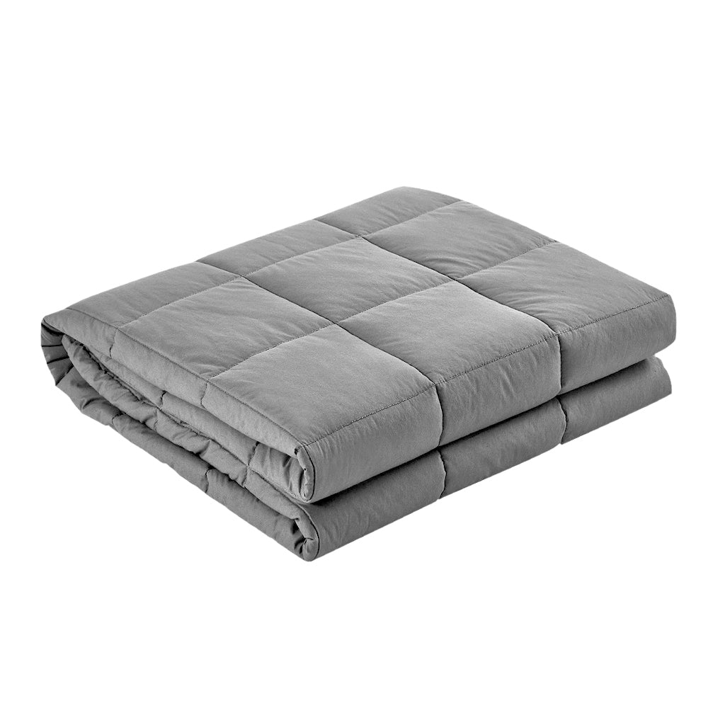 Bedding 7KG Microfibre Weighted Gravity Blanket Relaxing Calming Adult Light Grey in Malaga Perth Western Australia
