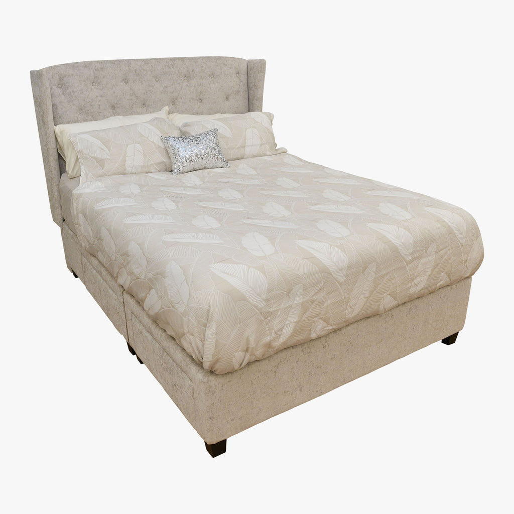 Casa Upholstered Winged Buttoned Headboard in Malaga Perth Western Australia Elegant Style Single Double Queen King Size