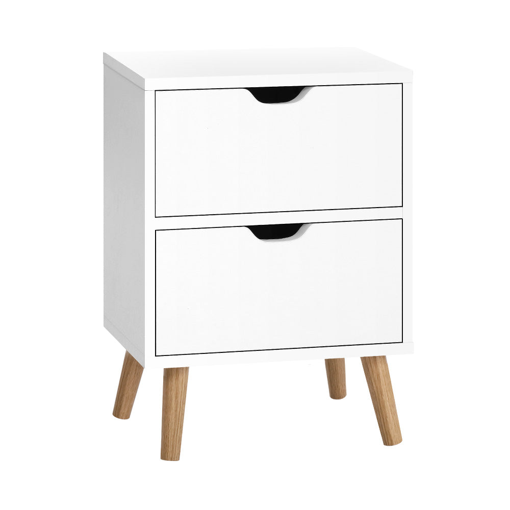 Bedside Tables Drawers Side Table Nightstand White Storage Cabinet Wood in Malaga Perth Western Australia