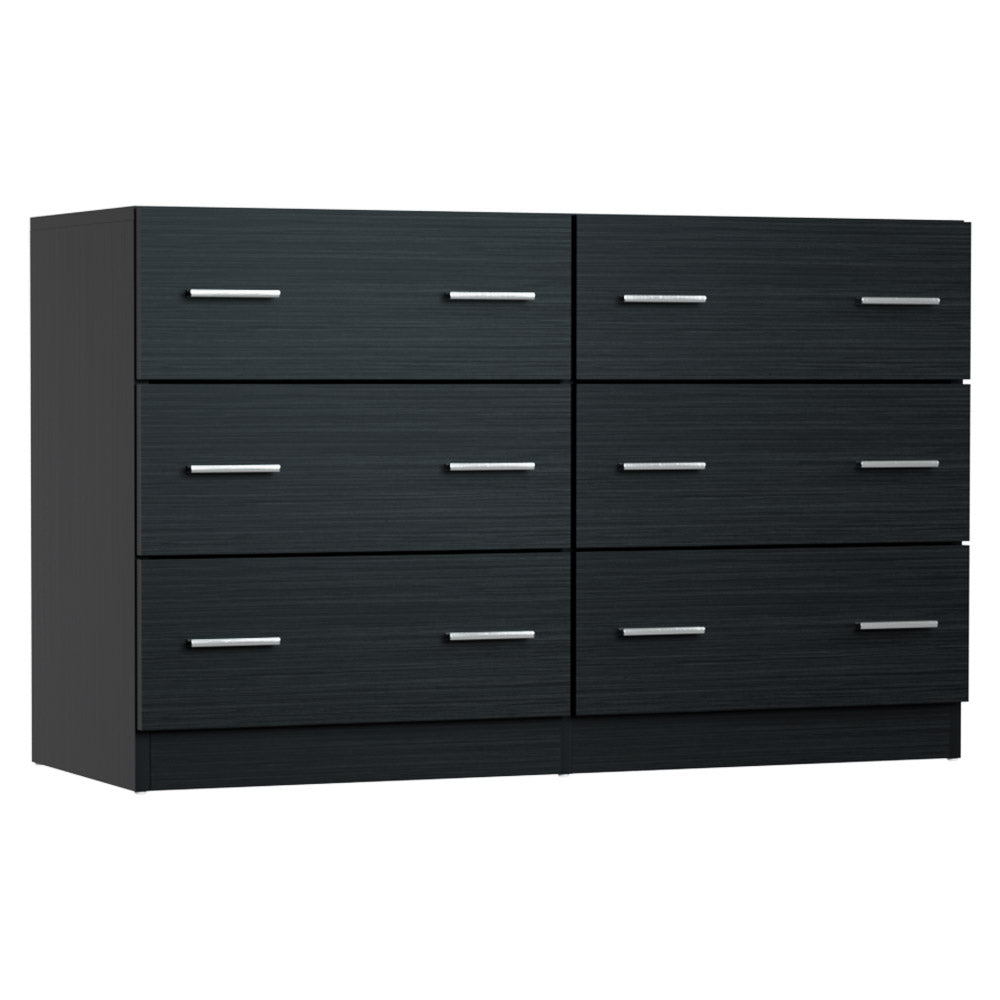 Artiss 6 Chest of Drawers Cabinet Dresser Table Tallboy Lowboy Storage Black-0