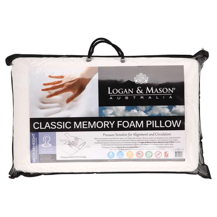 Logan Mason Classic Memory Foam Pillow in Malaga Perth Western Australia Cotton