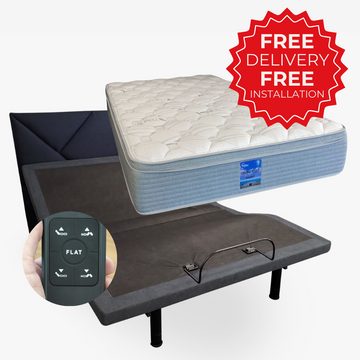 Dreamflex Essential 1200 Electric Adjustable Bed + Divine Sleep Package - Support Mattress