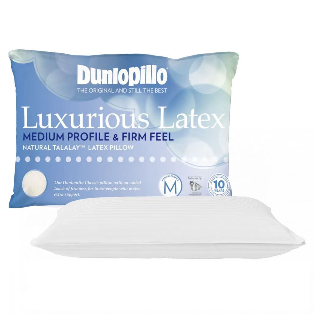 Dunlopillo Luxurious Latex Pillow Medium Profile and Firm Feel in Malaga Perth Western Australia