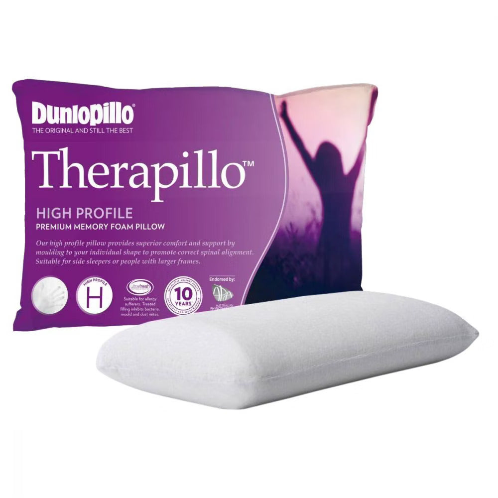 Dunlopillo Therapillo Premium Memory Foam Pillow High Profile in Malaga Perth Western Australia