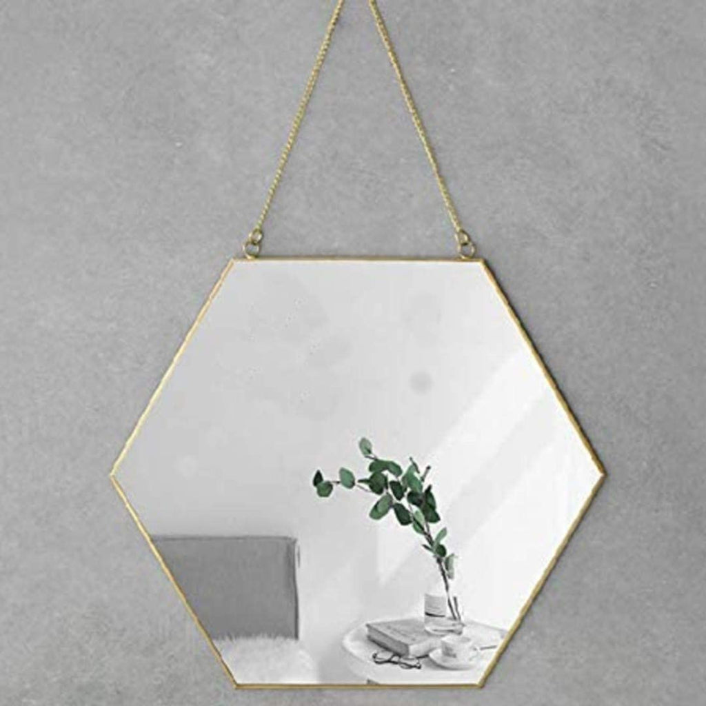 Hexagon Hanging Wall Mirror Decor Gold in Malaga Perth Western Australia