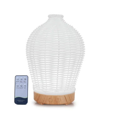 Essential Oil Aroma Diffuser and Remote Rattan White Mist Humidifier  in Malaga Perth Western Australia