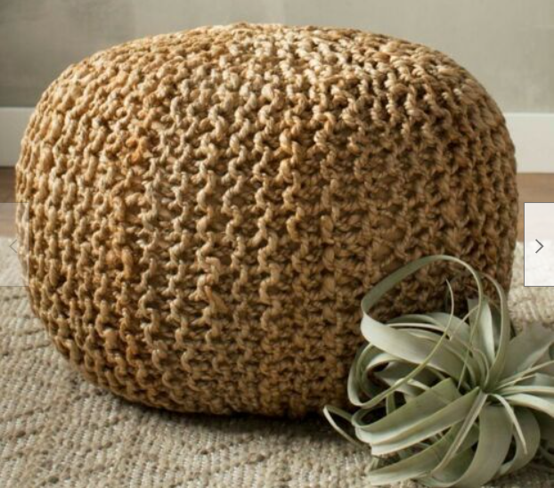 Braided Ottoman Footstool Hand Knitted in Malaga Perth West Australia