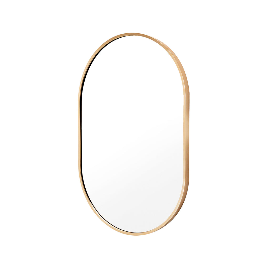 Gold Wall Mirror Oval Aluminum Frame Makeup Decor Bathroom Vanity in Malaga Perth Western Australia