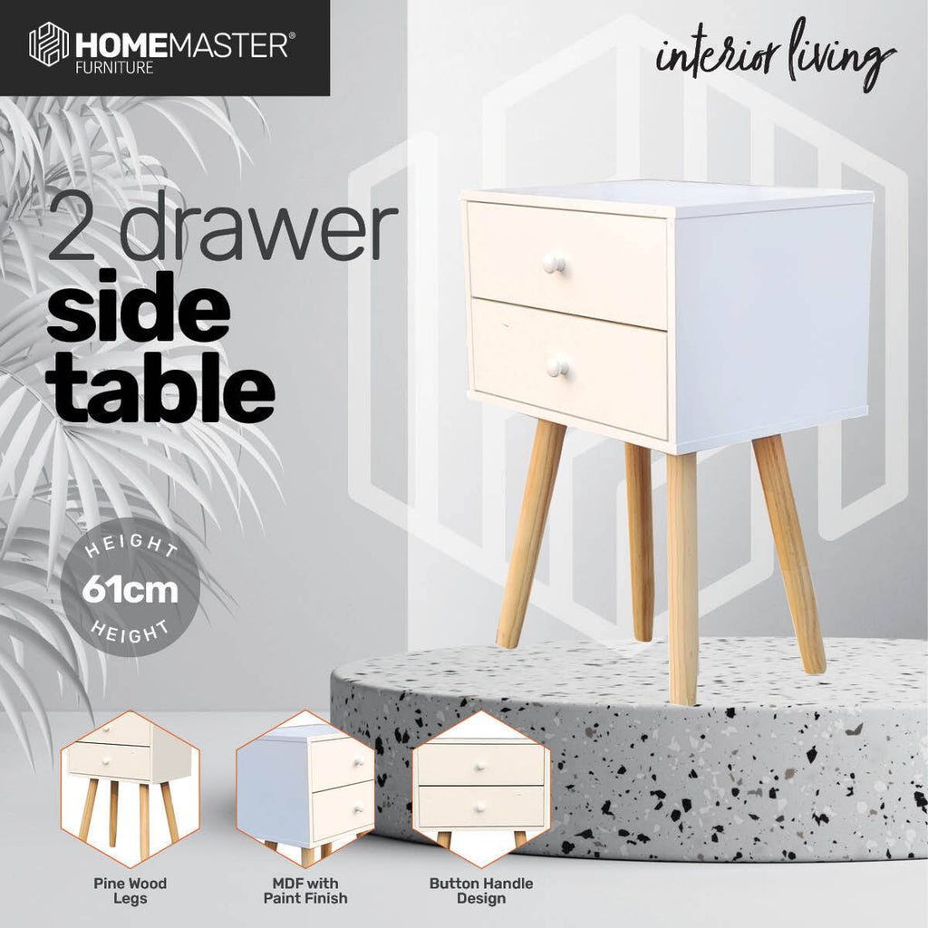 Drawer Side Table Sleek Modern Stylish Neutral Design in Malaga Perth Western Australia