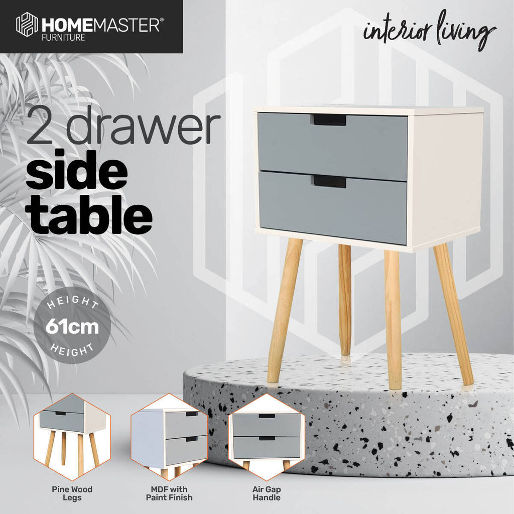 Drawer Side Table Modern Sleek Stylish Neutral Design in Malaga Perth Western Australia
