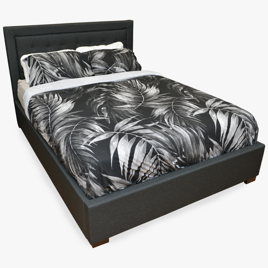 Jordan Bedframe - Fabric Upholstered Bed No Drawer in Malaga Perth Western Australia Bedframe Double  Queen King