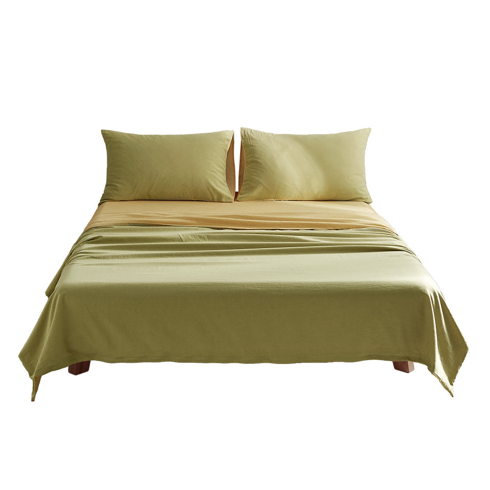  Bed Sheet Set Cotton Double Yellow in Malaga Perth Western Australia
