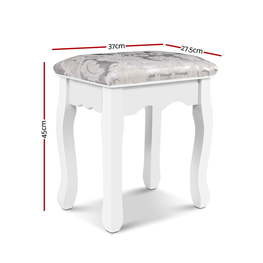 Artiss Dressing Table Stool Bedroom White Make Up Chair Fabric