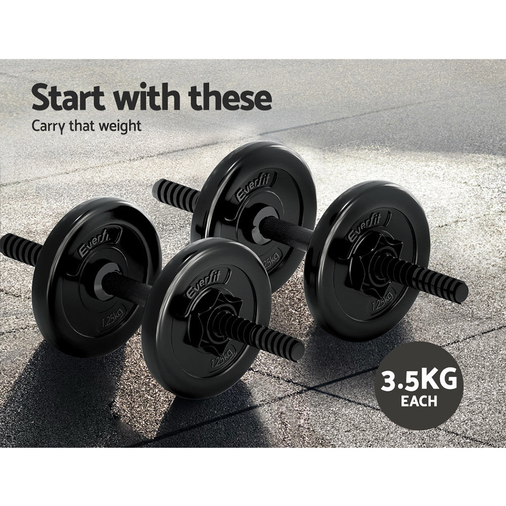 7KG Dumbbells Dumbbell Set Weight Plates Home Gym Fitness Exercise in Malaga Perth Western Australia