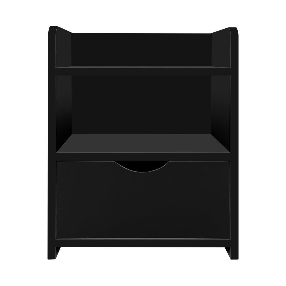 Black Bedside Table with Drawer in Malaga Perth Western Australia