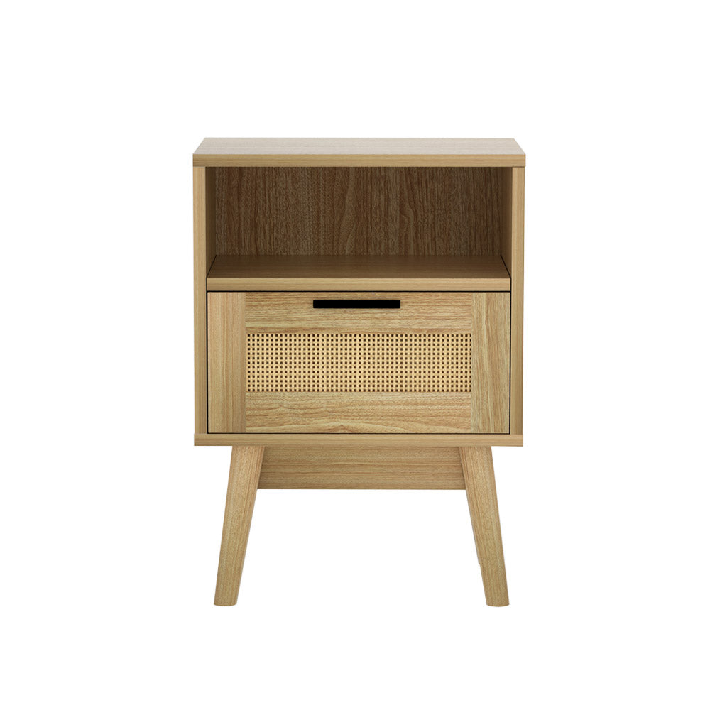 Bedside Tables Rattan Drawers Side Table Nightstand Storage Cabinet Wood in Malaga Perth Western Australia