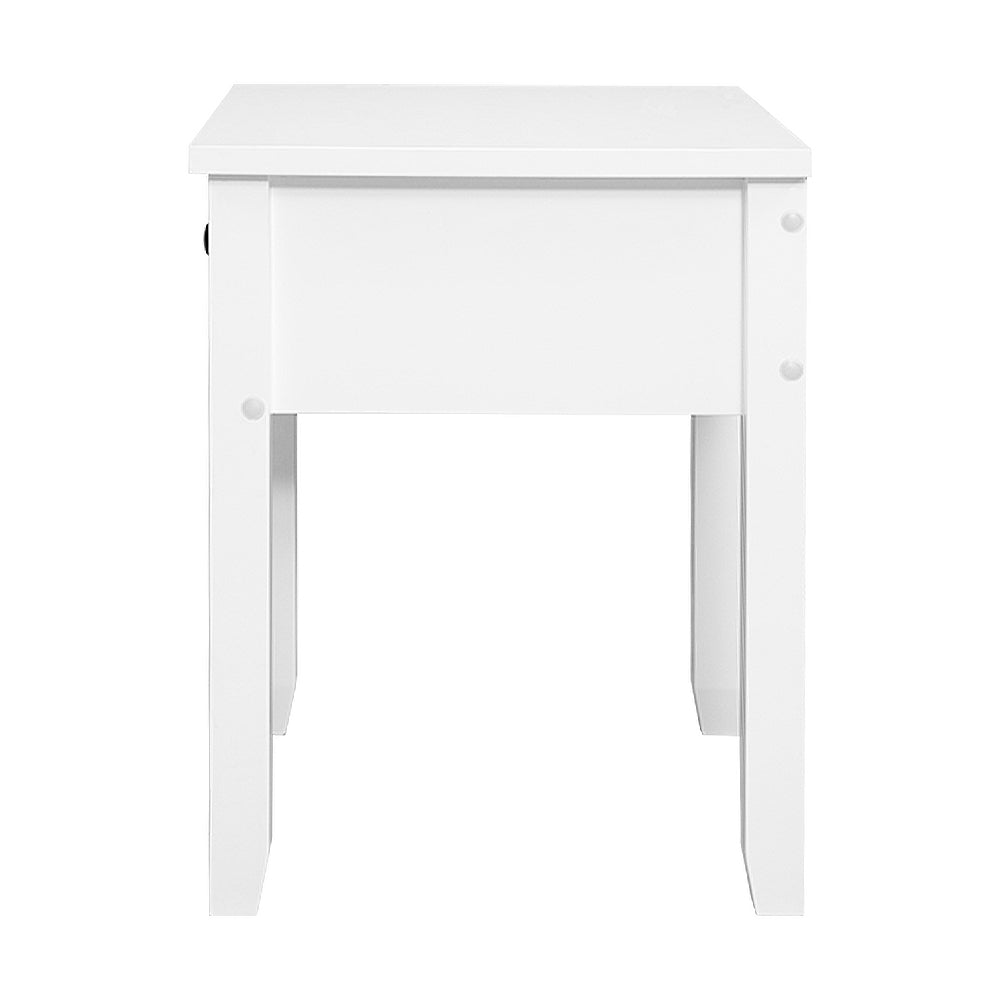 Bedside Tables Drawer Side Table Nightstand White Storage Cabinet White Lamp Bedroom in Malaga Perth Western Australia
