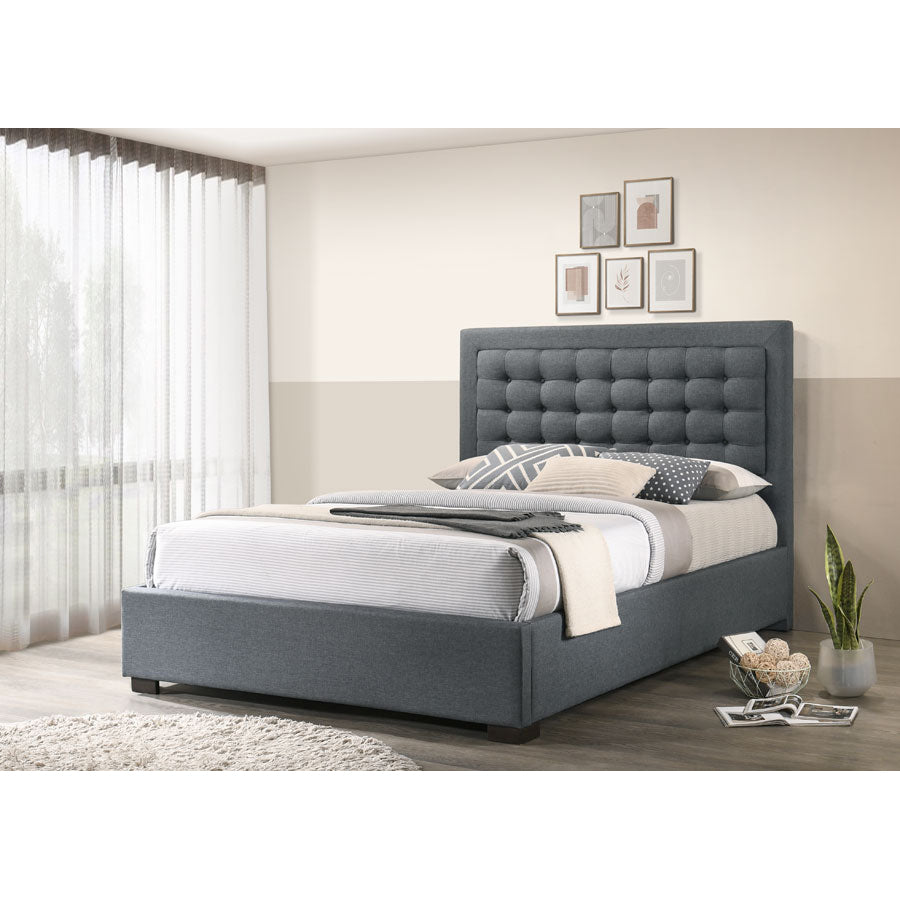 Jordan Upholstered Bedframe with Underbed Drawer in Malaga Perth Western Australia contemporary premium fabric Double Queen King