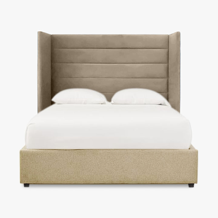 Embassy Winged Upholstered Bedhead in Malaga Perth Western Australia Modern Single Queen King Size