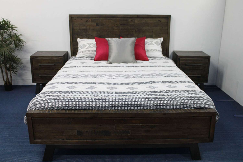 Patterson Reclaimed Wood Bedframe in Malaga Perth Western Australia Reclaimed Pine Rustic Queen King
