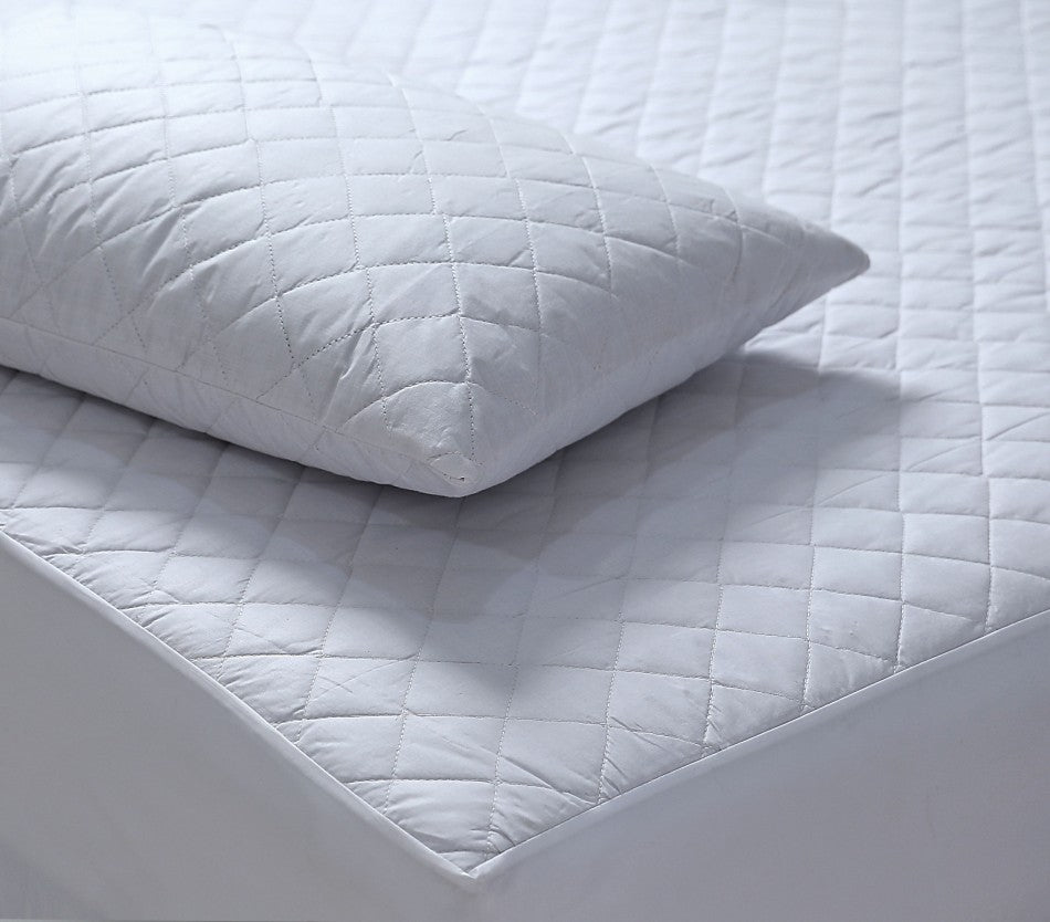 Linen 100% Cotton Quilted Fully Fitted Deep Queen Size Waterproof Mattress Protector in Malaga Perth Western Australia