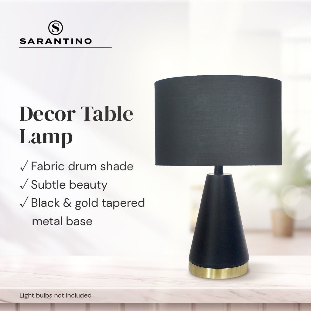 Metal Table Lamp in Black and Gold Home Decor in Malaga Perth Western Australia