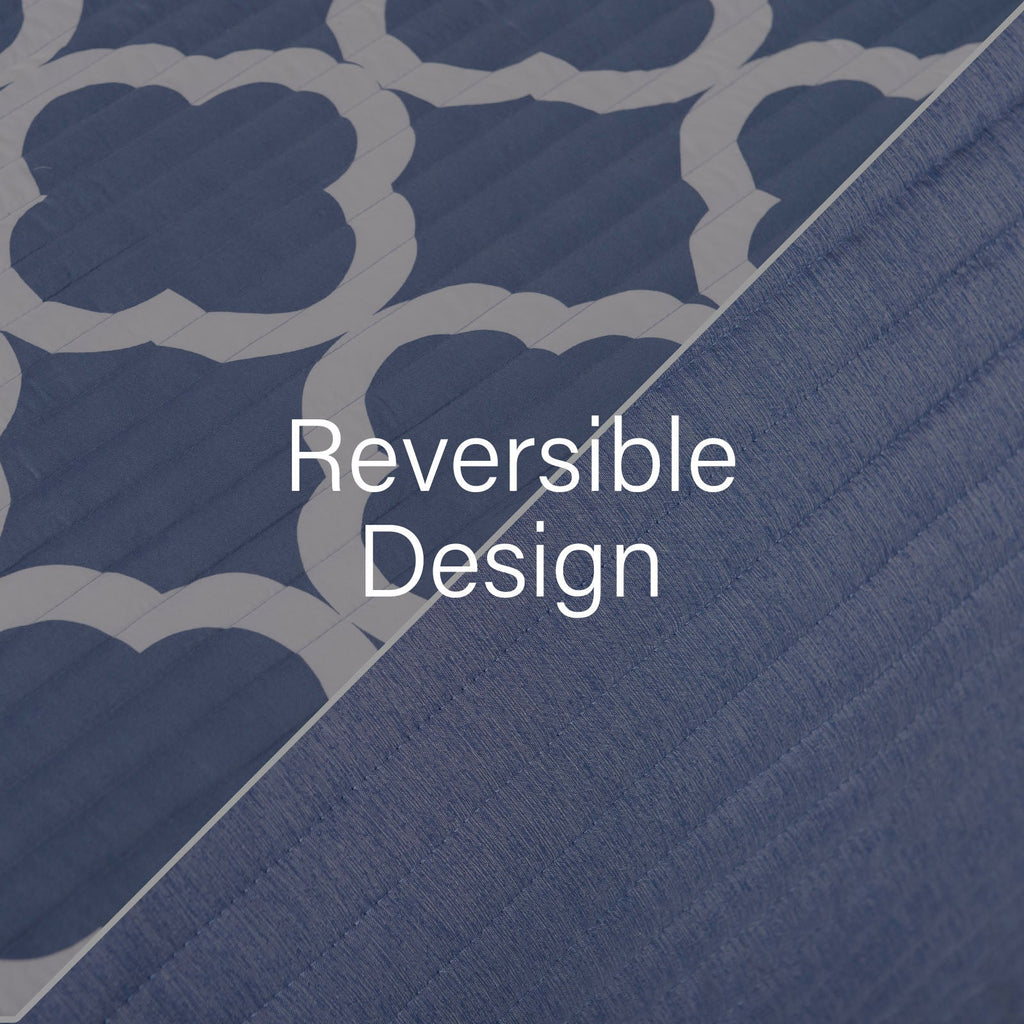 Royal Comfort Bamboo Cooling Reversible 7 Piece Comforter Set Bedspread - King - Royal Blue-6